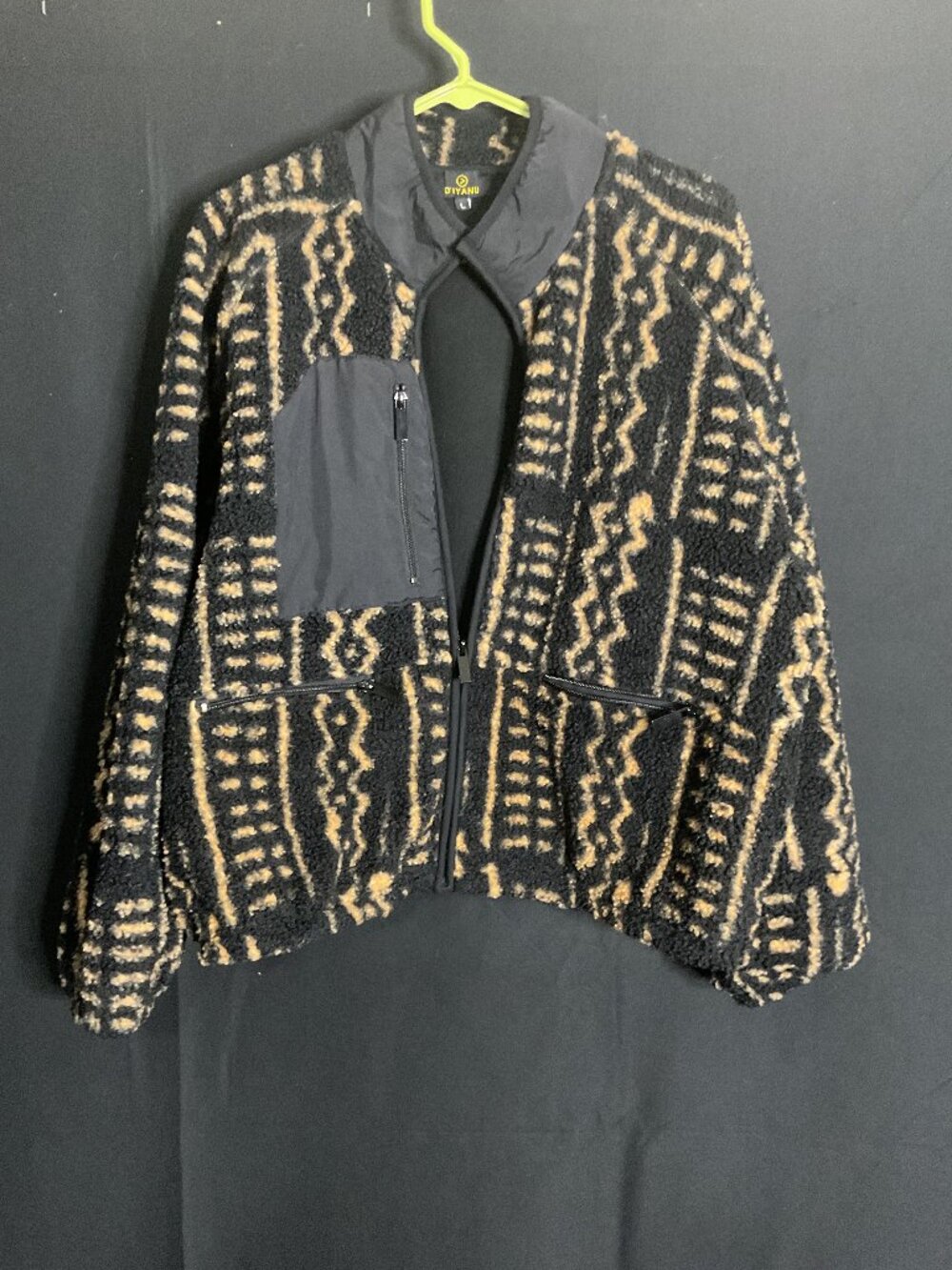 D'IYANU Sisi Women's African Print Teddy Fleece Jacket